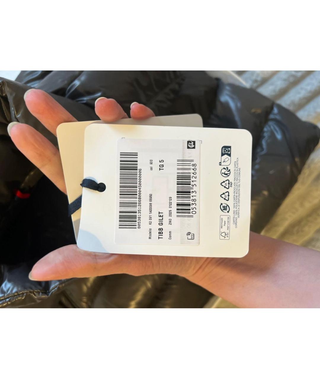 MONCLER Серый полиэстеровый жилет, фото 5