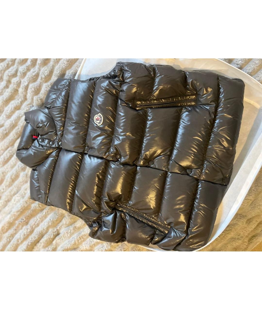 MONCLER Серый полиэстеровый жилет, фото 4
