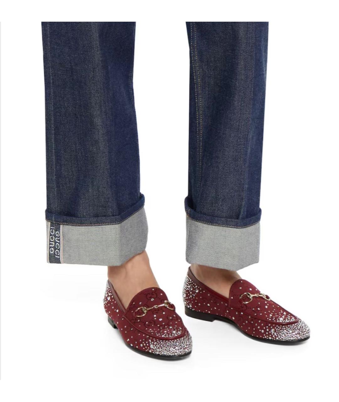 GUCCI Бордовые лоферы, фото 3
