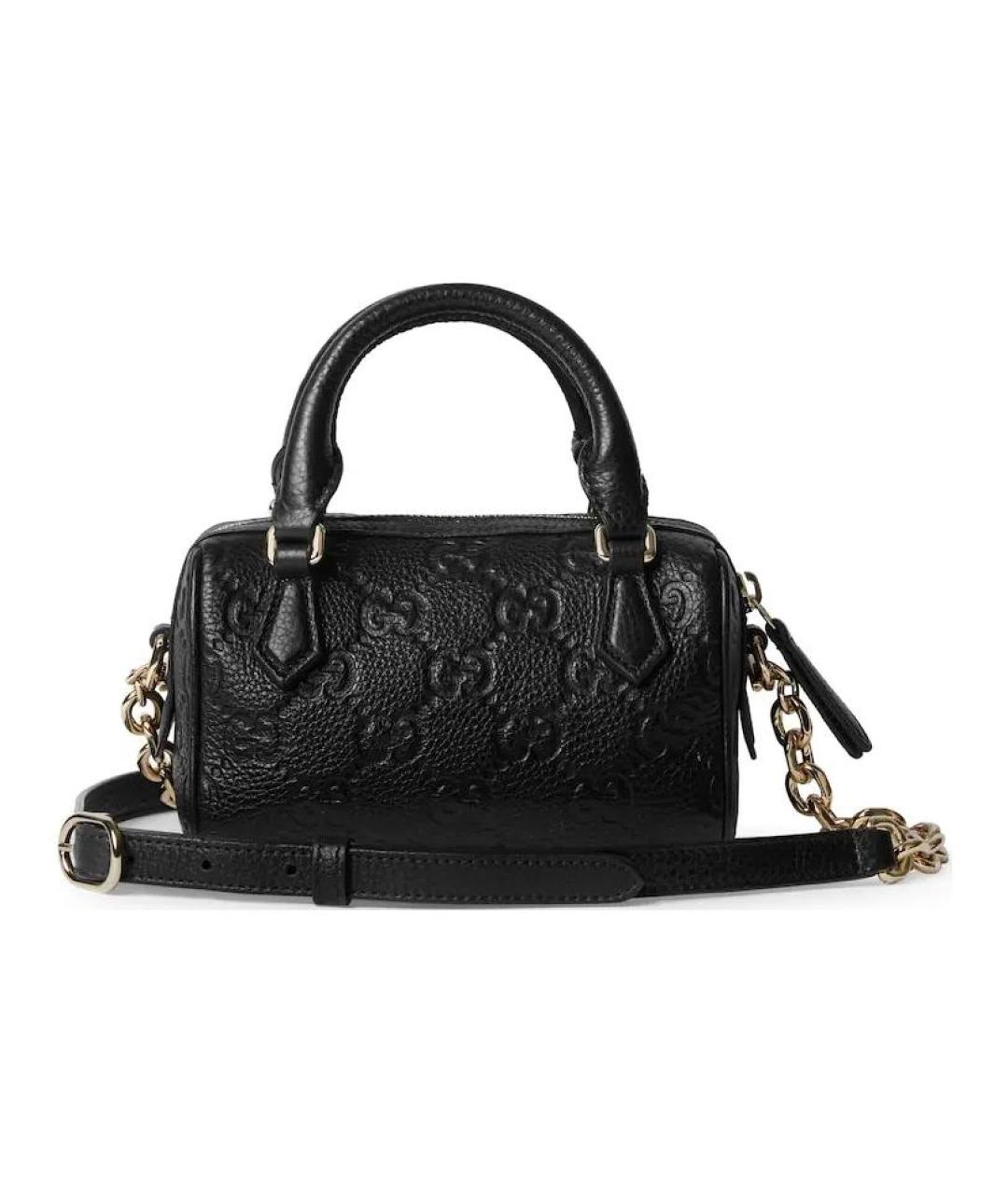 GUCCI Черная кожаная сумка через плечо, фото 5