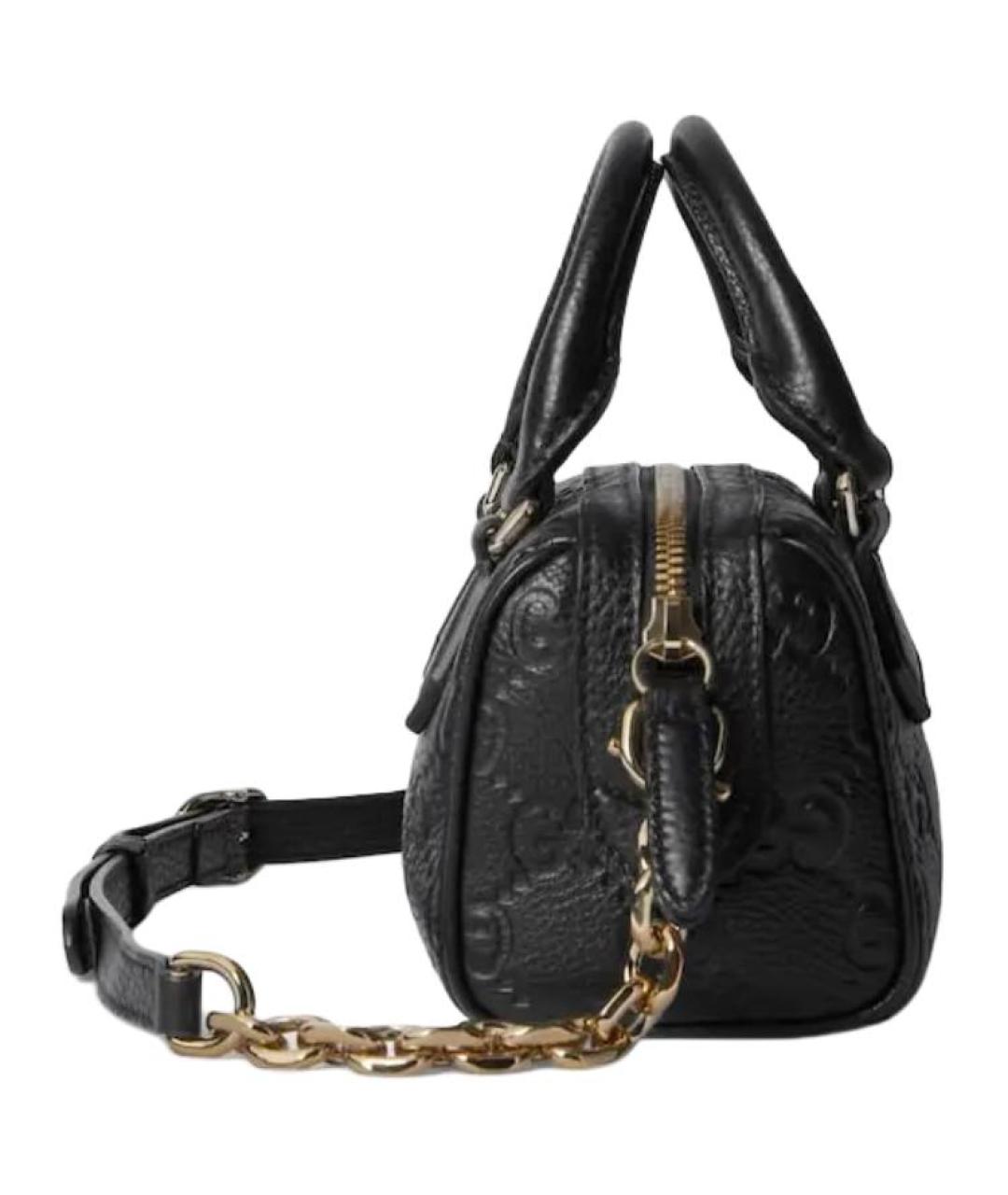 GUCCI Черная кожаная сумка через плечо, фото 3