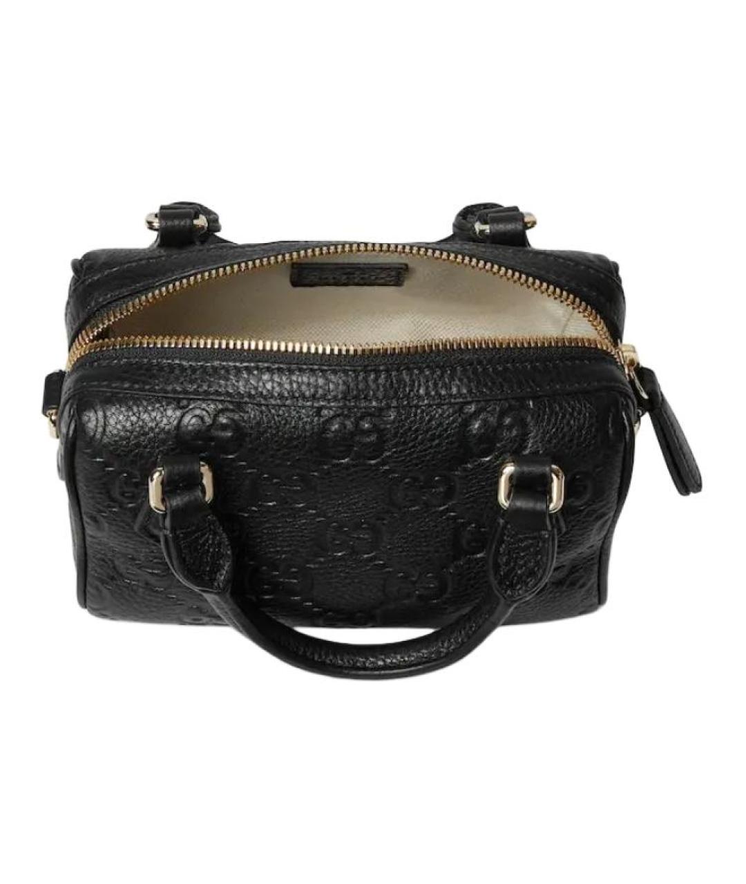 GUCCI Черная кожаная сумка через плечо, фото 4