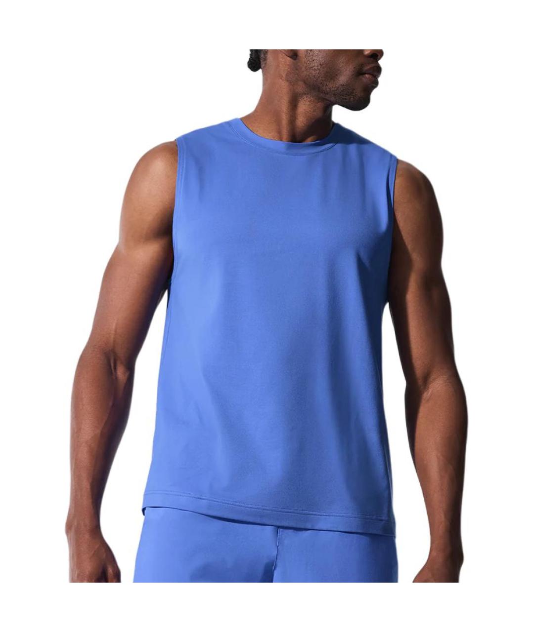 ALO YOGA Синяя майка, фото 3