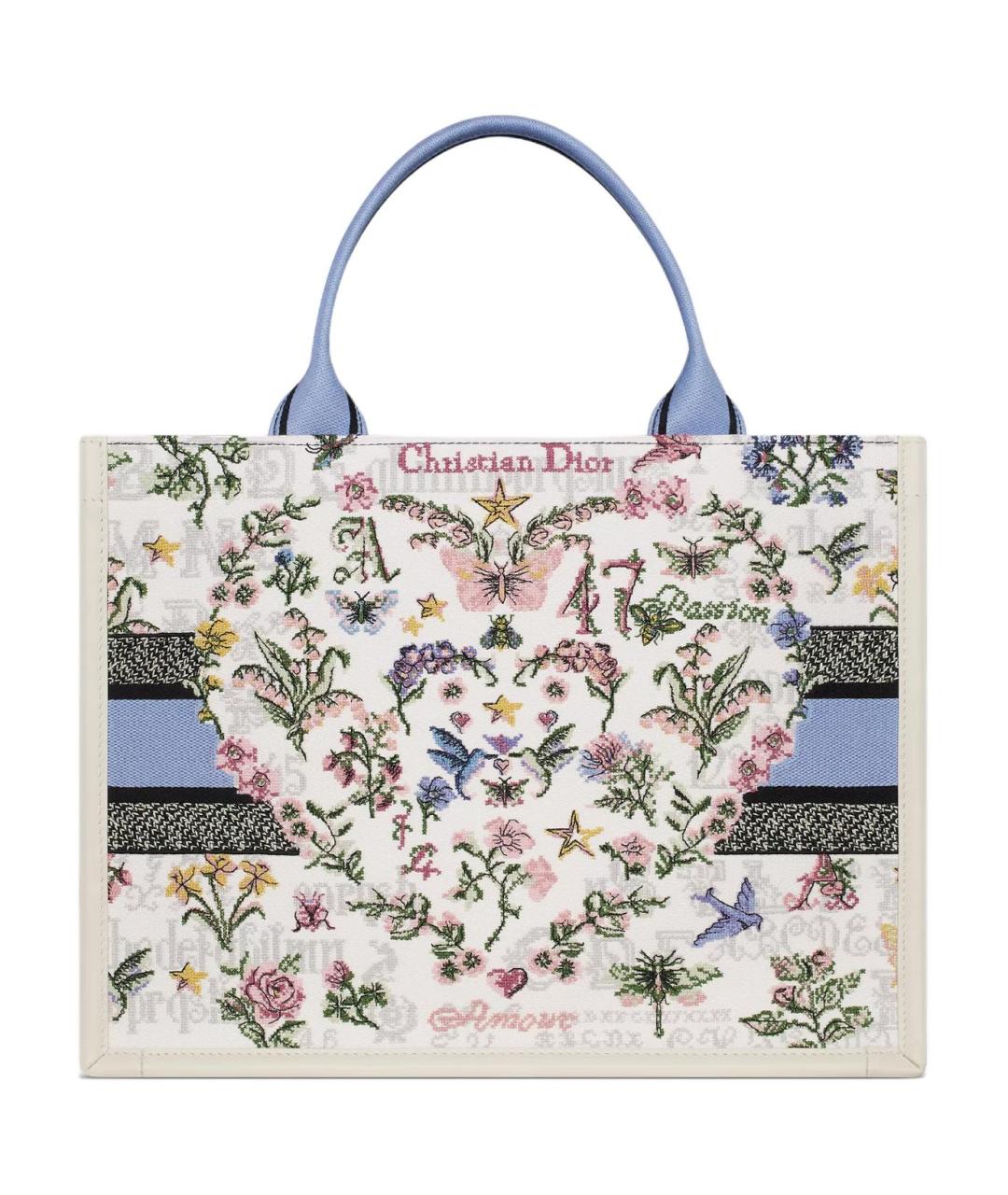 CHRISTIAN DIOR Белая хлопковая сумка через плечо, фото 3