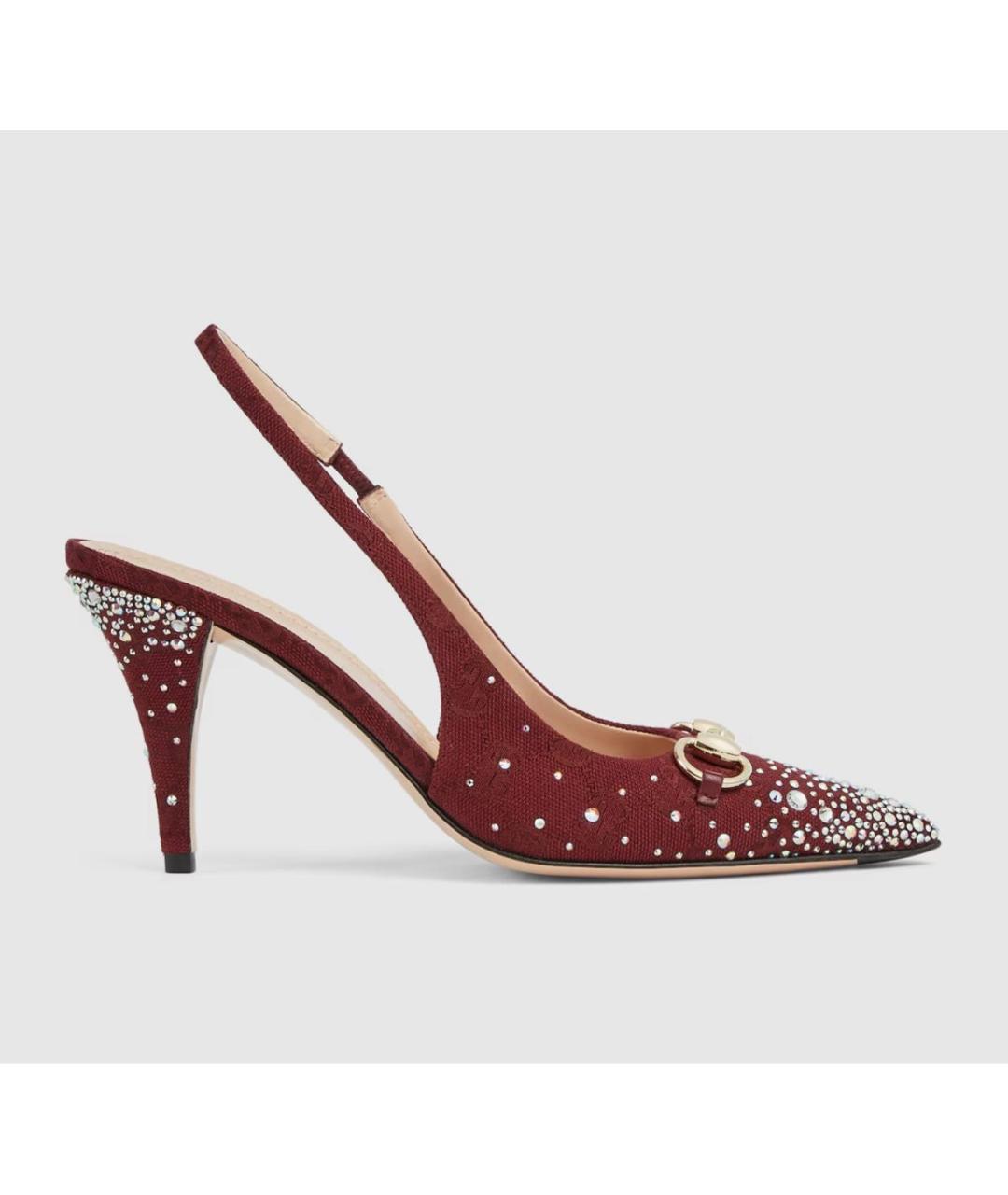 GUCCI Бордовые туфли, фото 6