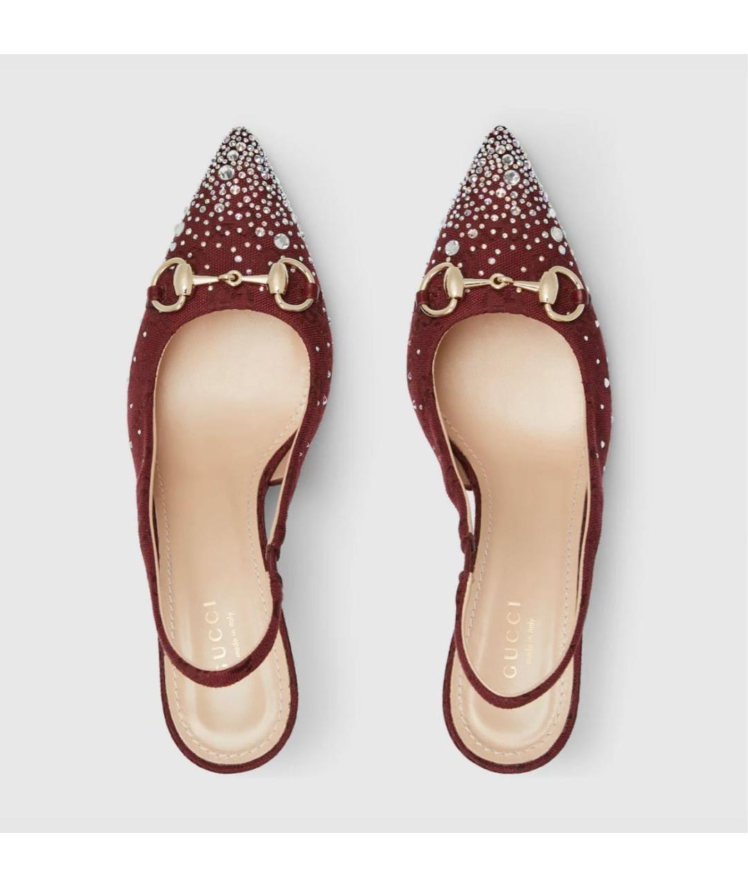 GUCCI Бордовые туфли, фото 5