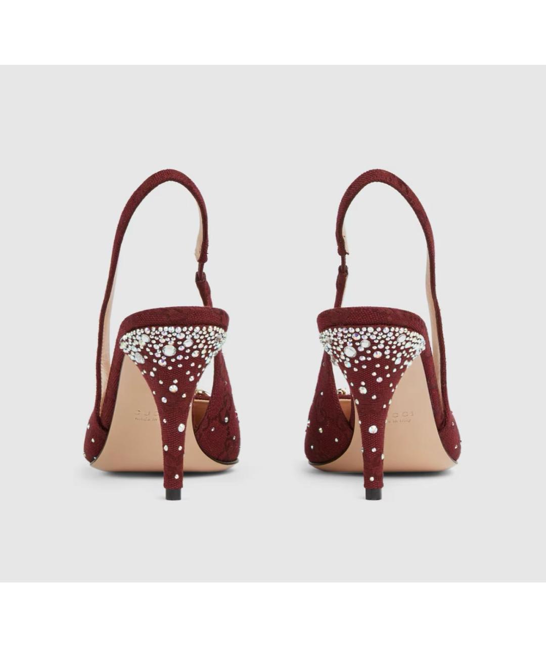 GUCCI Бордовые туфли, фото 4