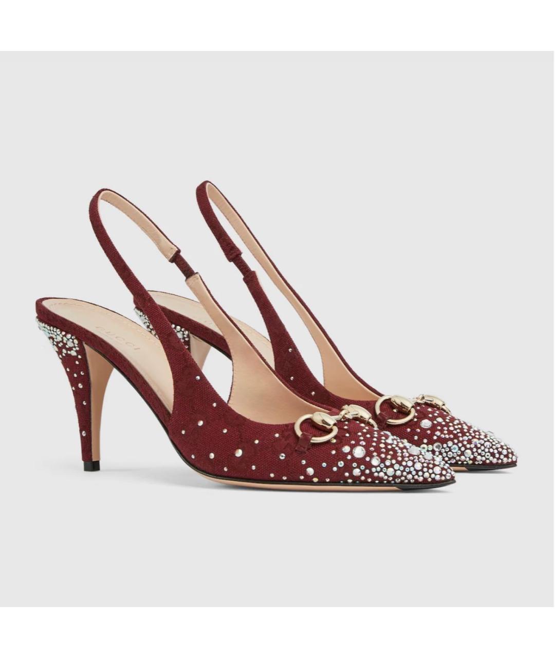 GUCCI Бордовые туфли, фото 2