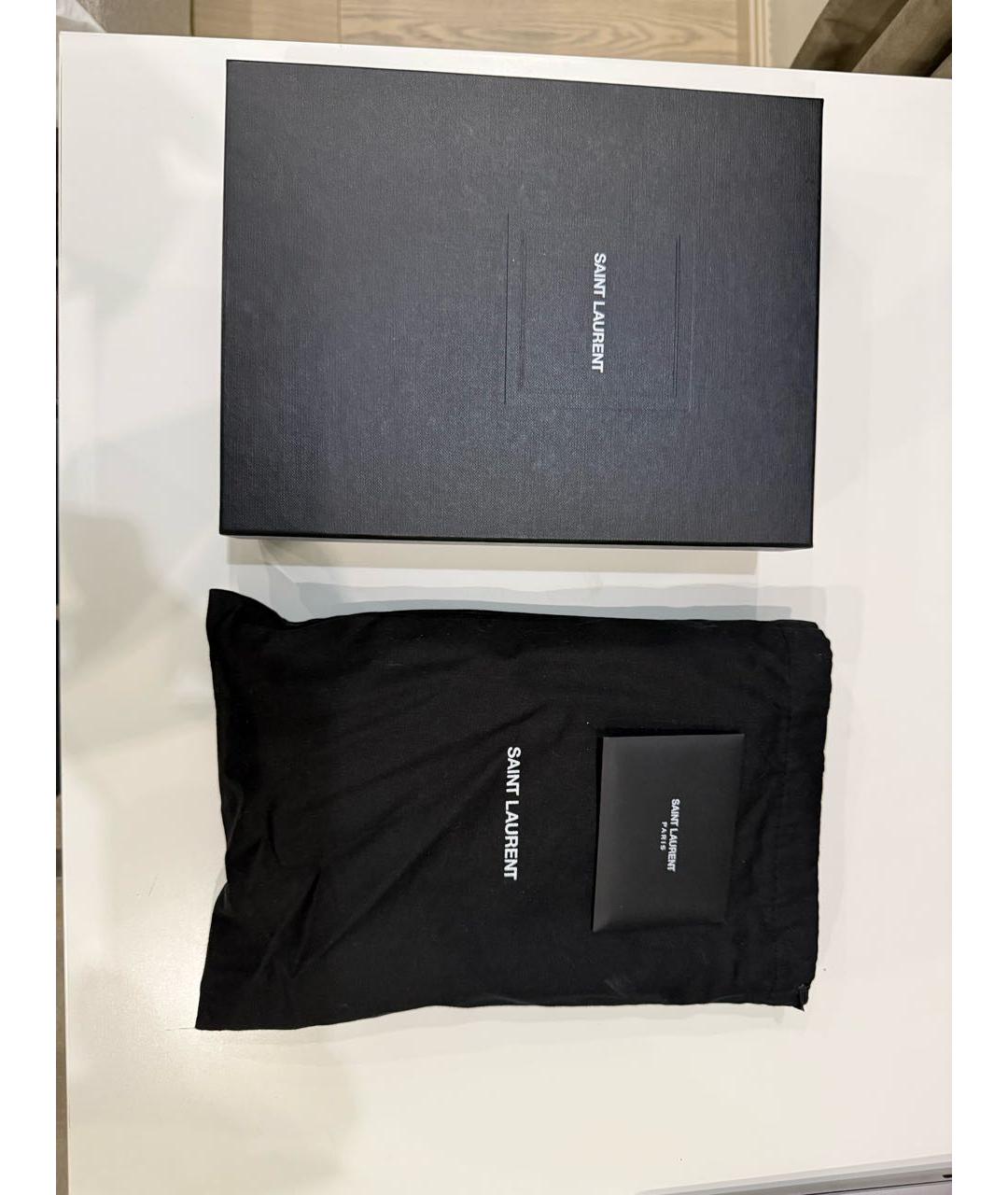 SAINT LAURENT Бежевая кожаная сумка через плечо, фото 6