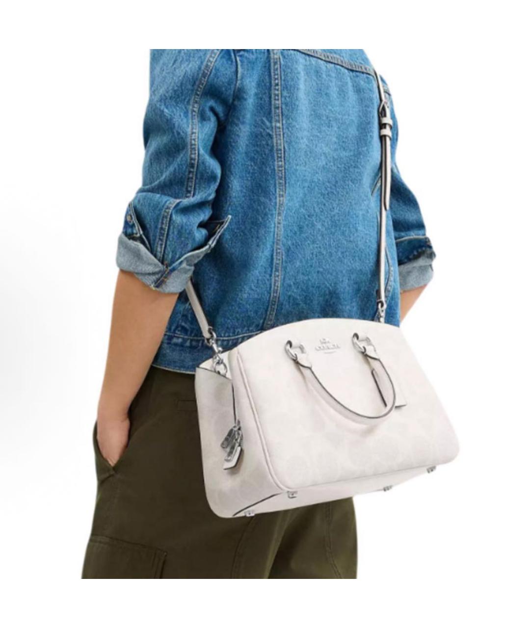 COACH Белая сумка с короткими ручками, фото 4