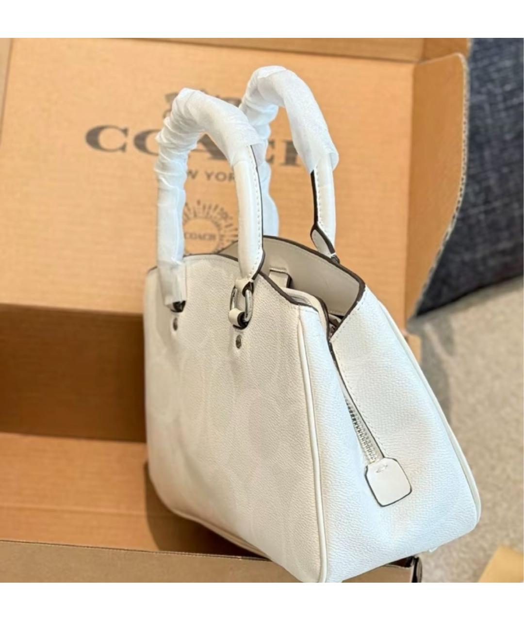 COACH Белая сумка с короткими ручками, фото 6