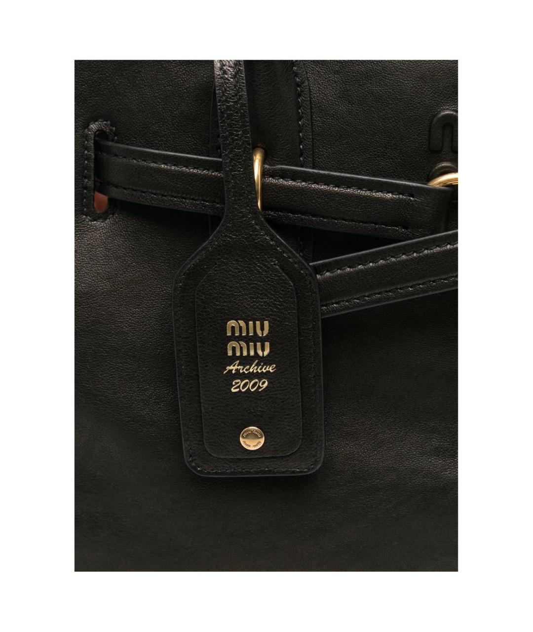 MIU MIU Черная кожаная сумка через плечо, фото 3