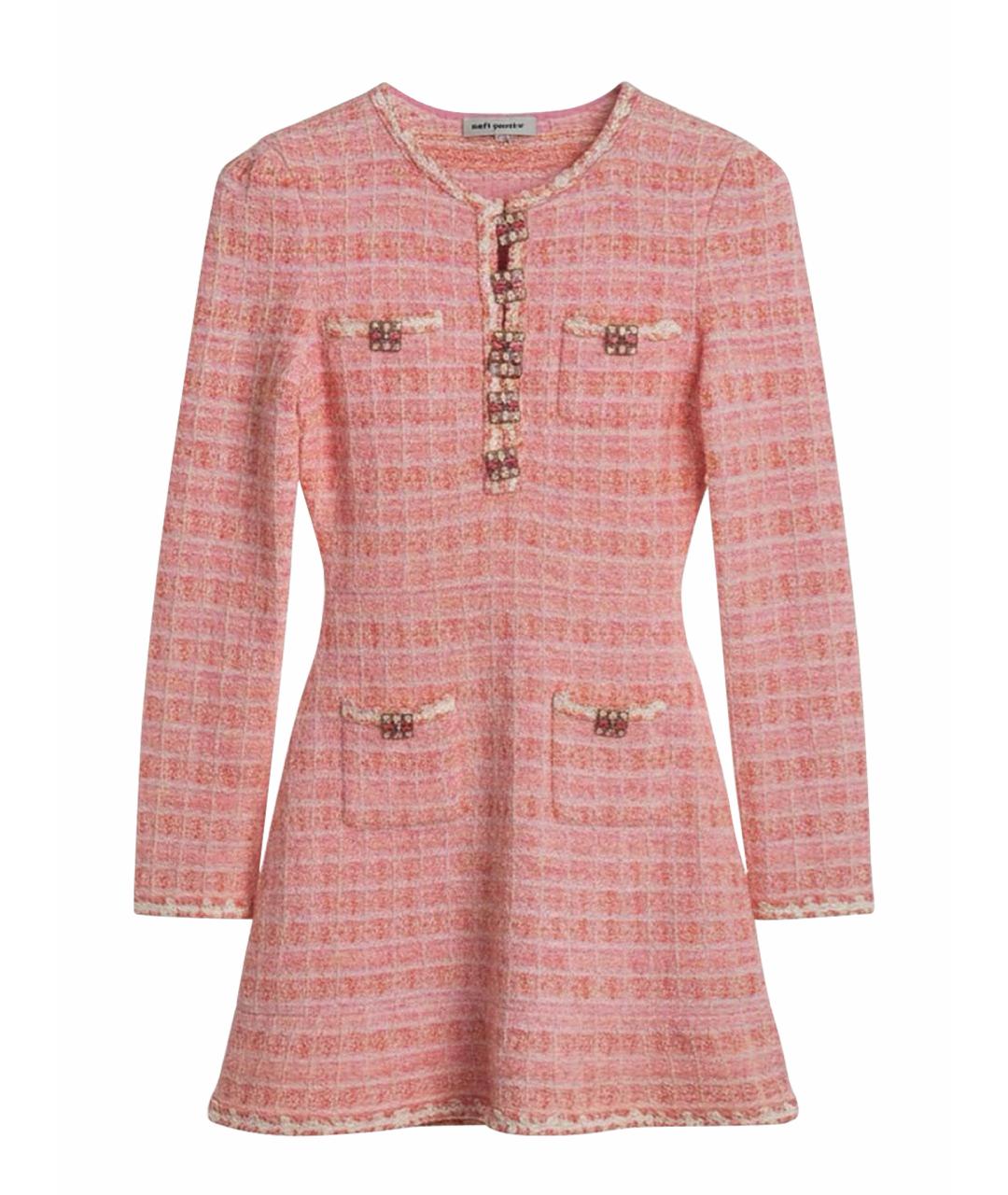 SELF-PORTRAIT Коралловое коктейльное платье, фото 6