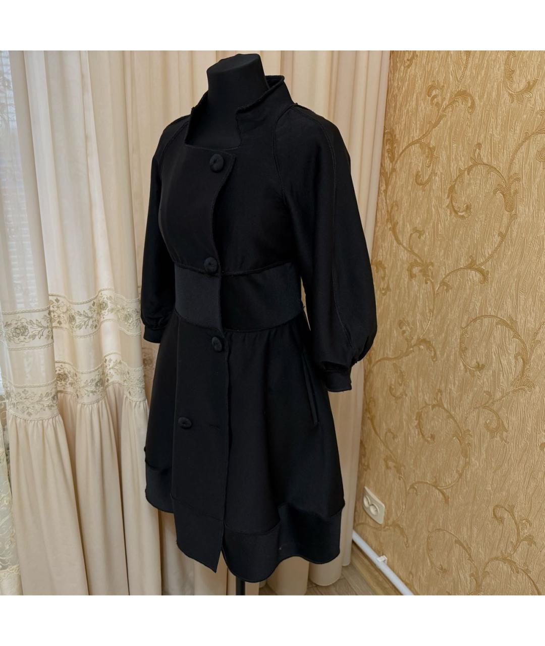 MOSCHINO Черное пальто, фото 3