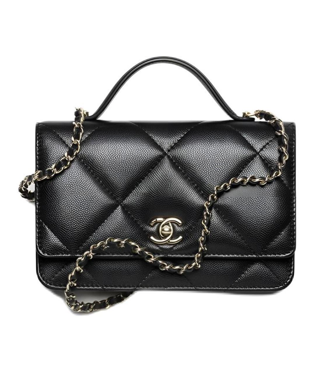 CHANEL Черная кожаная сумка через плечо, фото 1