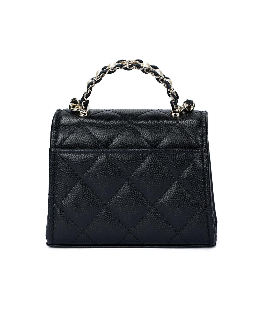 CHANEL Черная кожаная сумка через плечо, фото 3