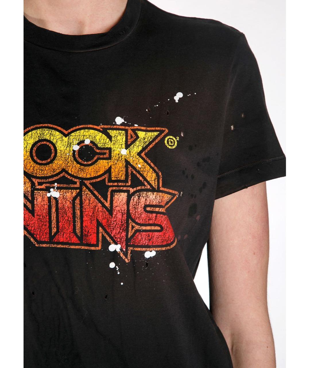 DSQUARED2 Антрацитовая хлопковая футболка, фото 4