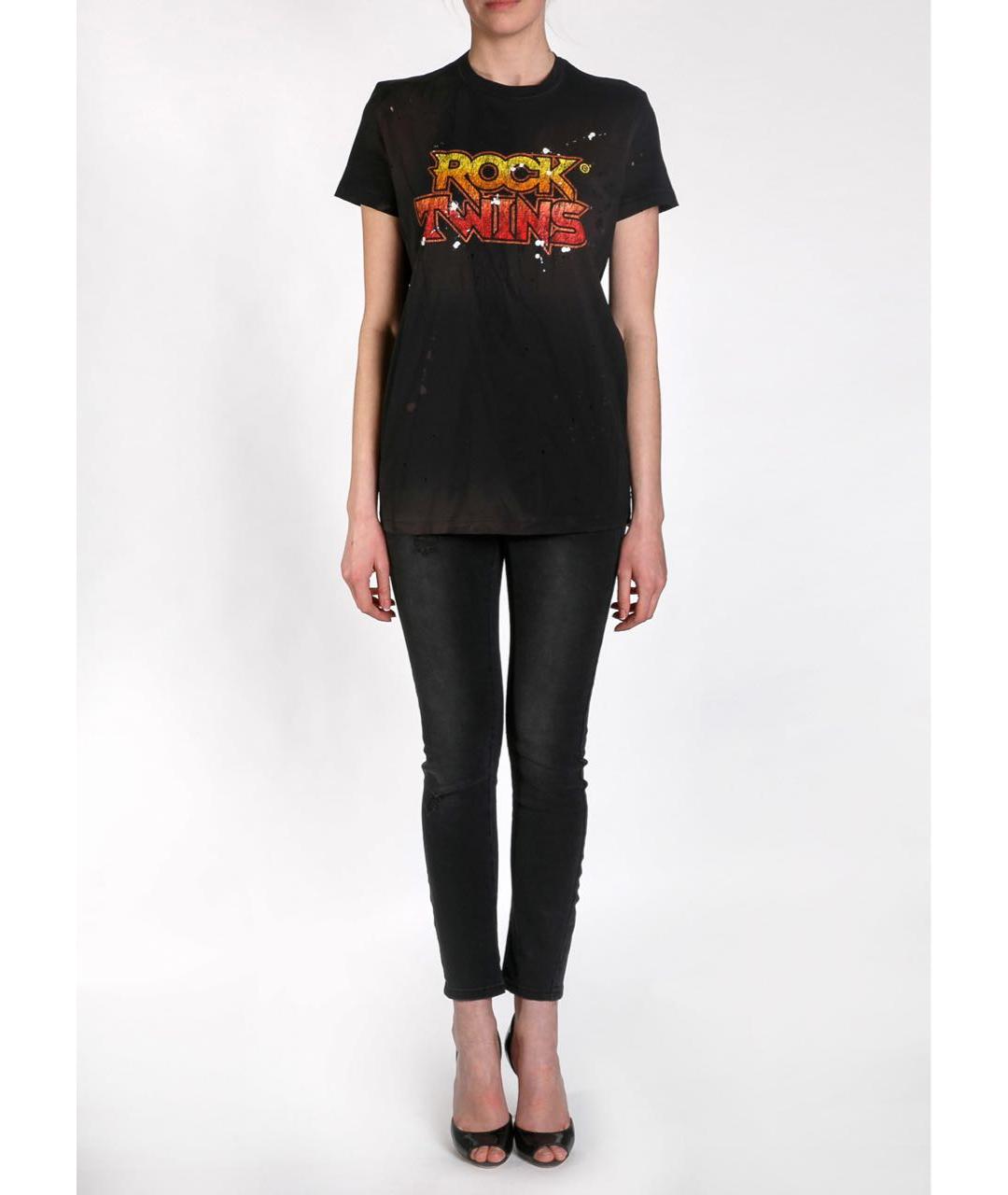 DSQUARED2 Антрацитовая хлопковая футболка, фото 3