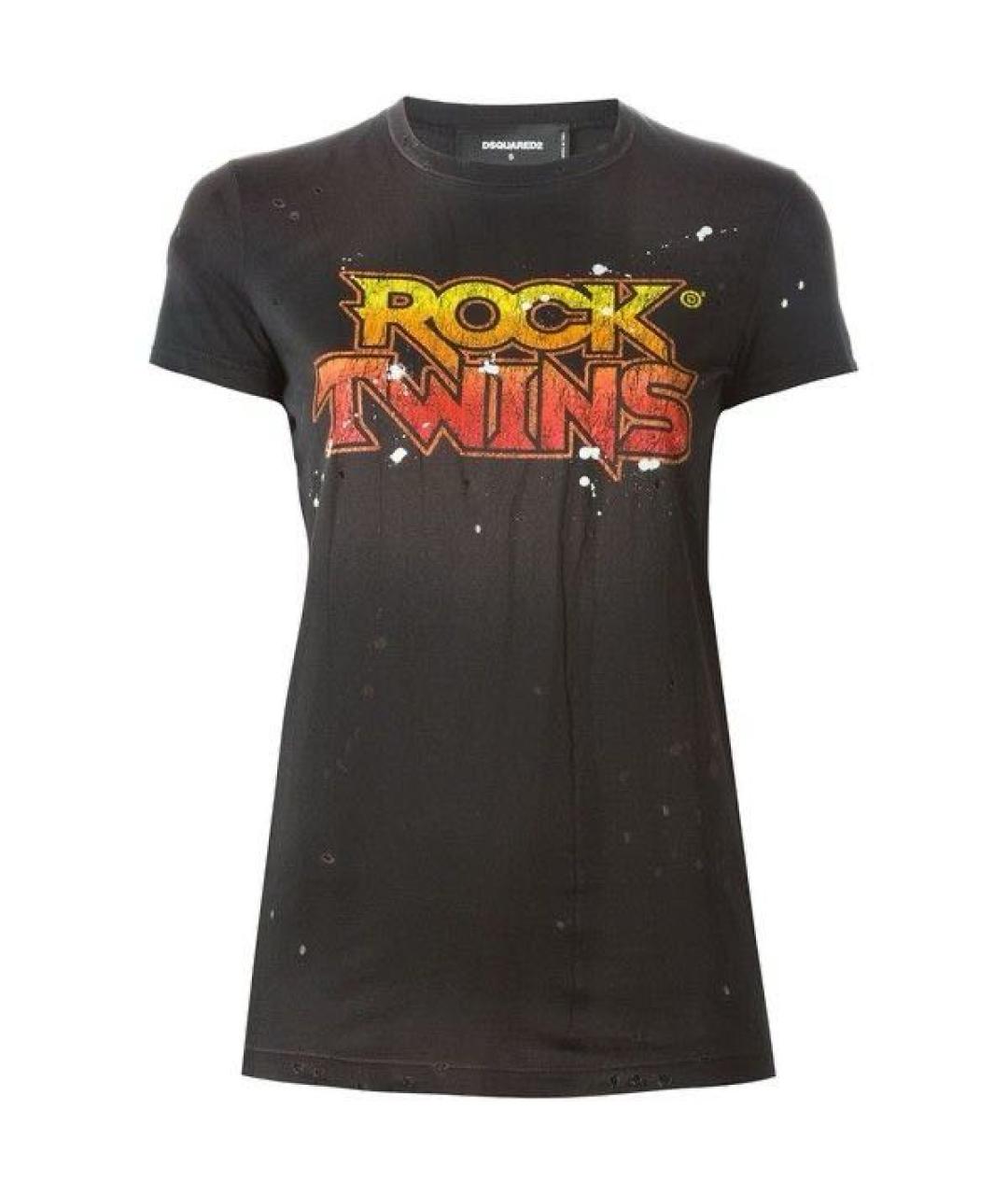 DSQUARED2 Антрацитовая хлопковая футболка, фото 1