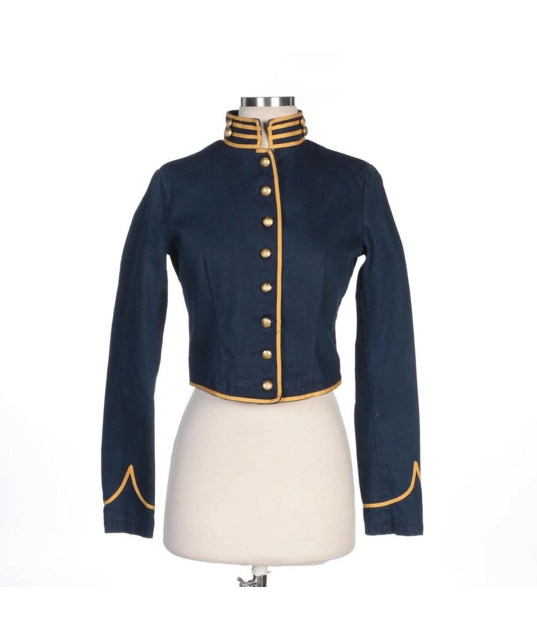 RALPH LAUREN Темно-синий деним жакет/пиджак, фото 9