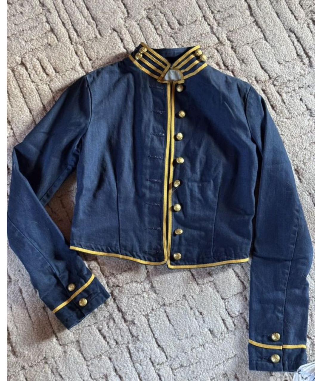 RALPH LAUREN Темно-синий деним жакет/пиджак, фото 2