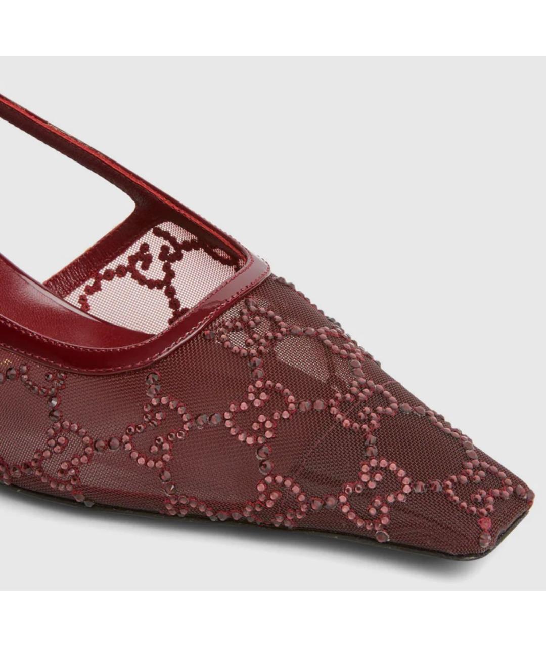 GUCCI Бордовые туфли, фото 4