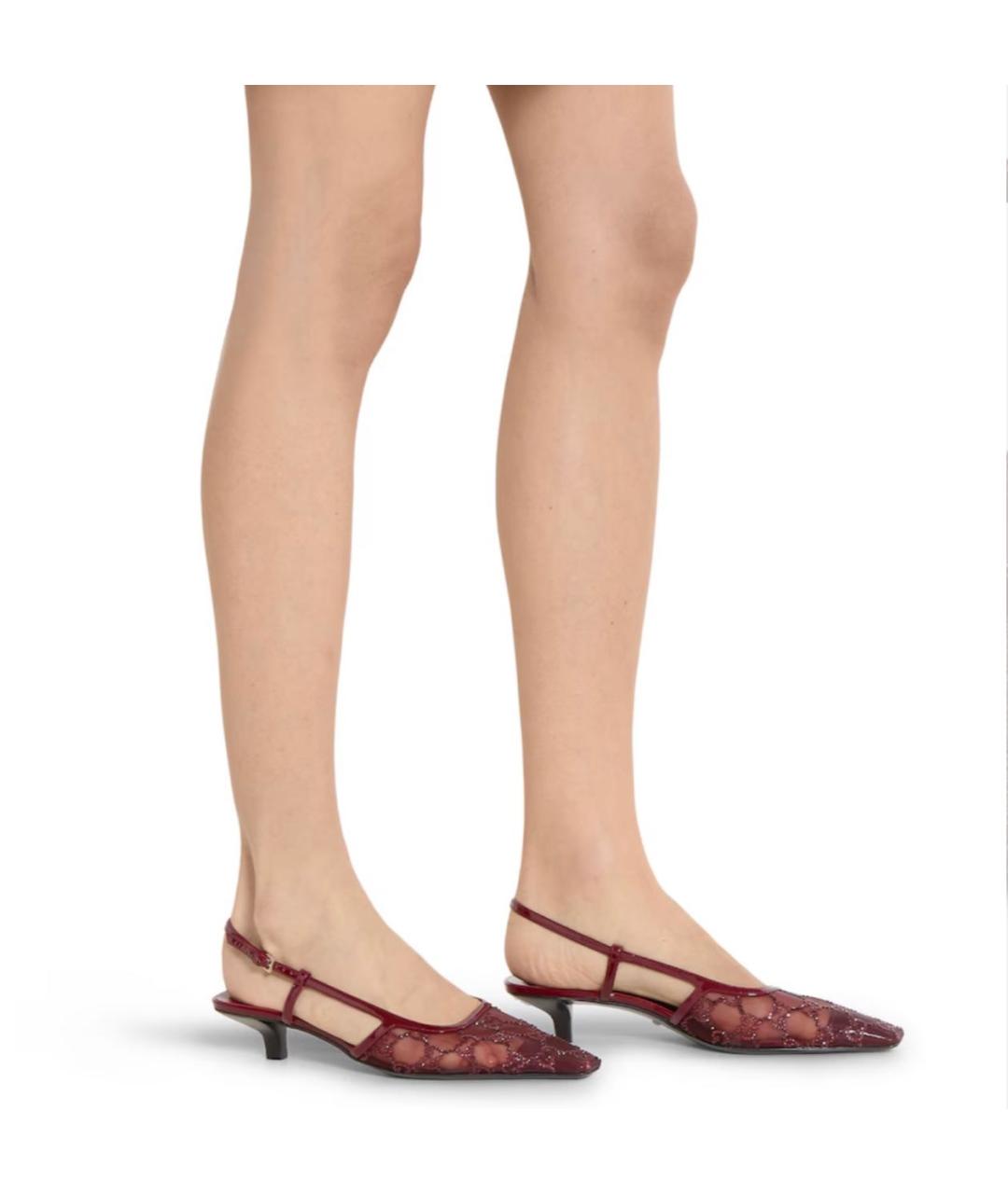 GUCCI Бордовые туфли, фото 3