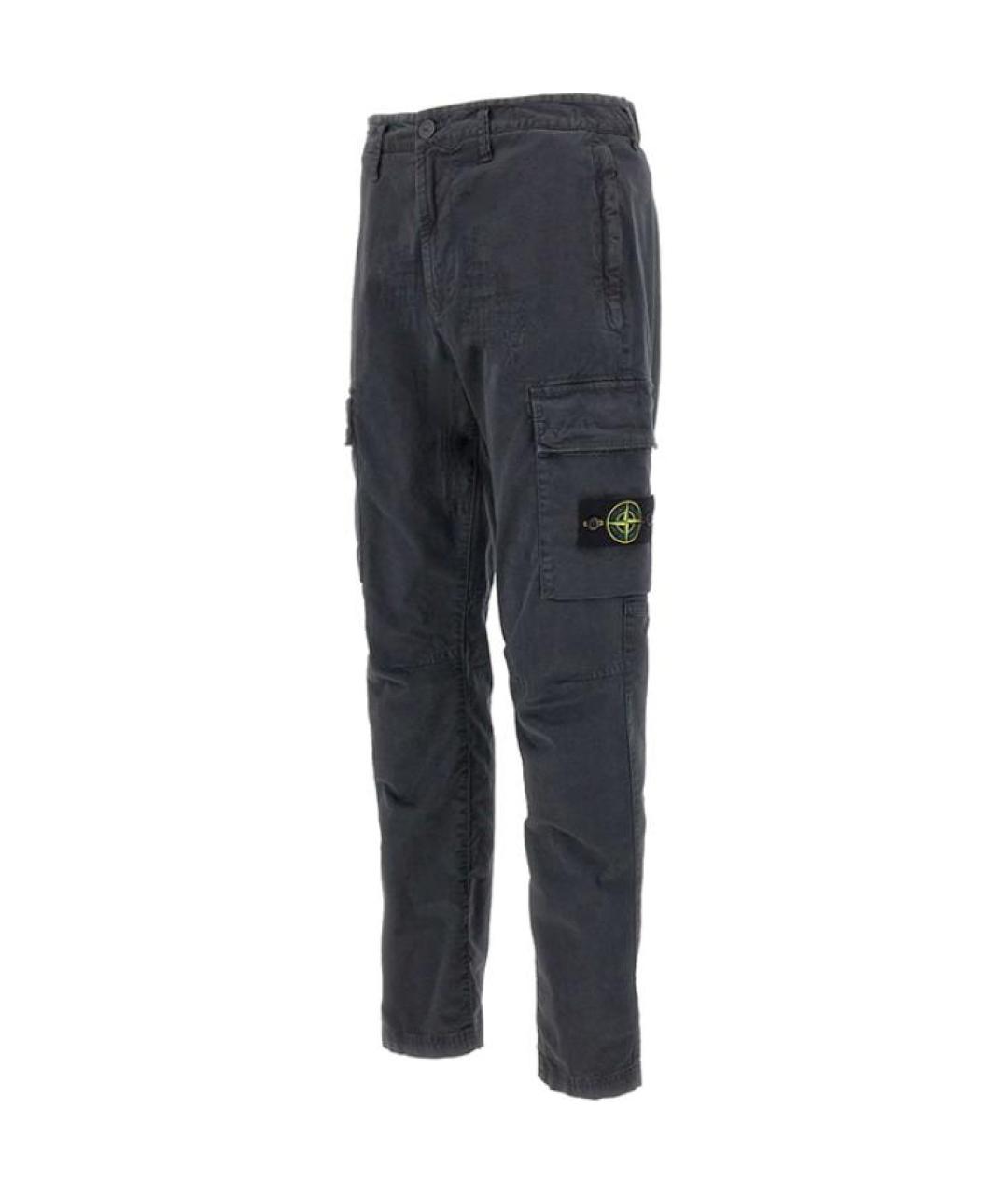 STONE ISLAND Серые повседневные брюки, фото 3