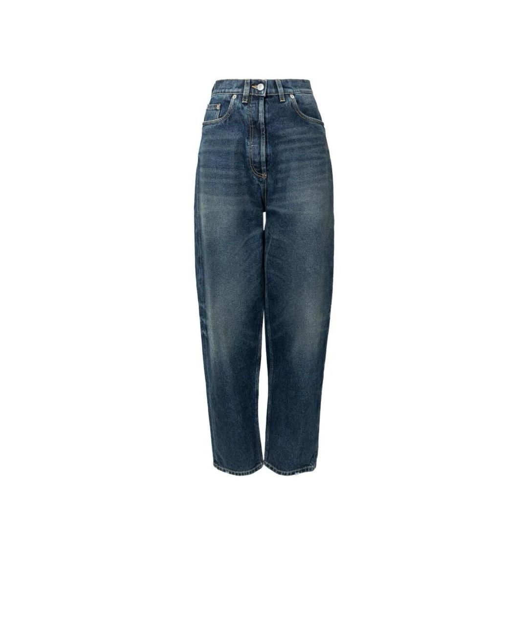 PRADA Темно-синие хлопковые прямые джинсы, фото 7