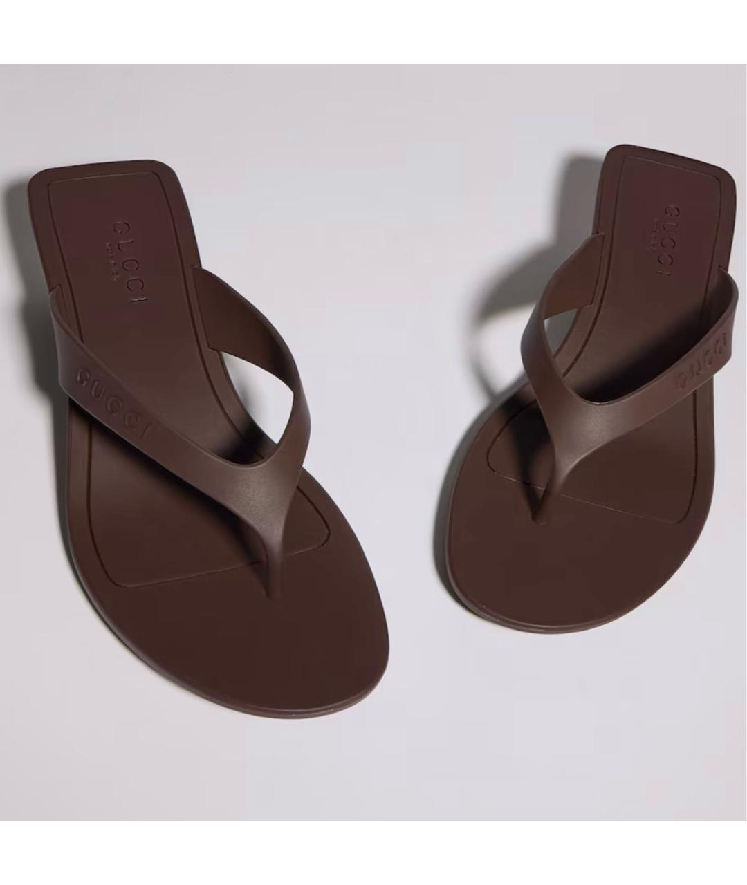 GUCCI Коричневые босоножки, фото 4