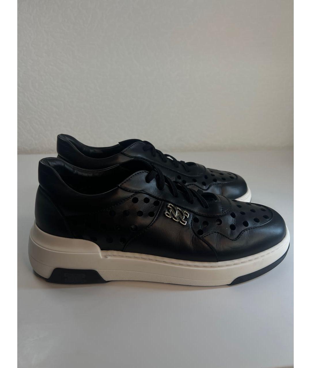 CASADEI Черные кожаные кеды, фото 6