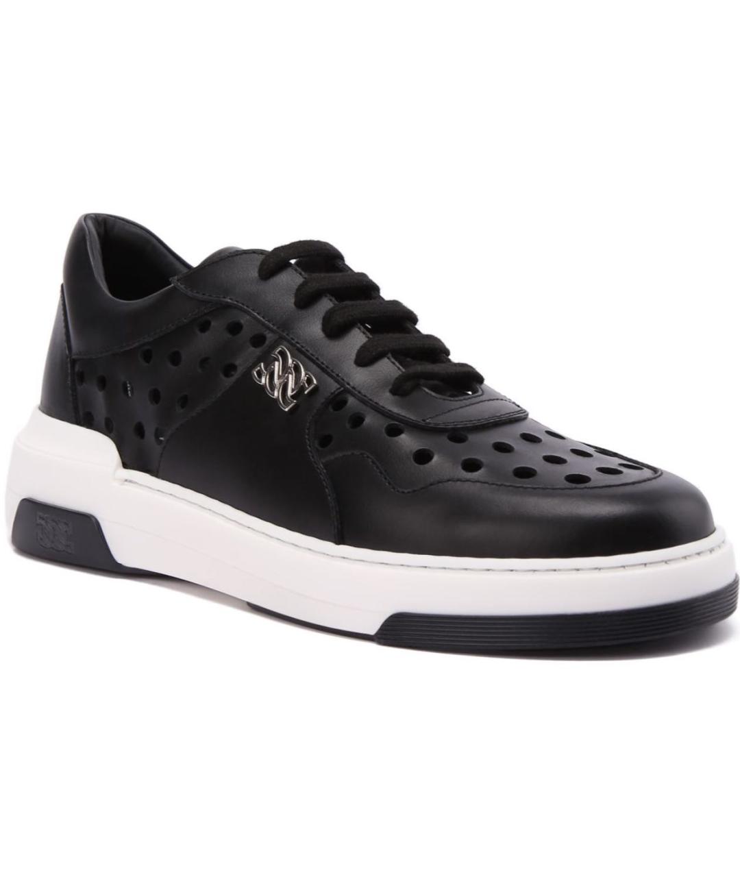 CASADEI Черные кожаные кеды, фото 7