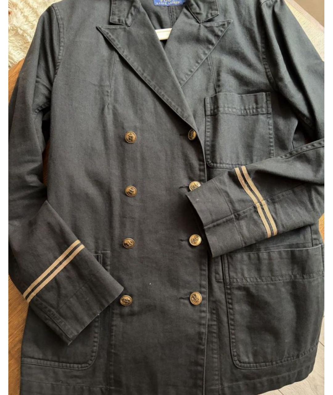 POLO RALPH LAUREN Черный хлопковый жакет/пиджак, фото 3