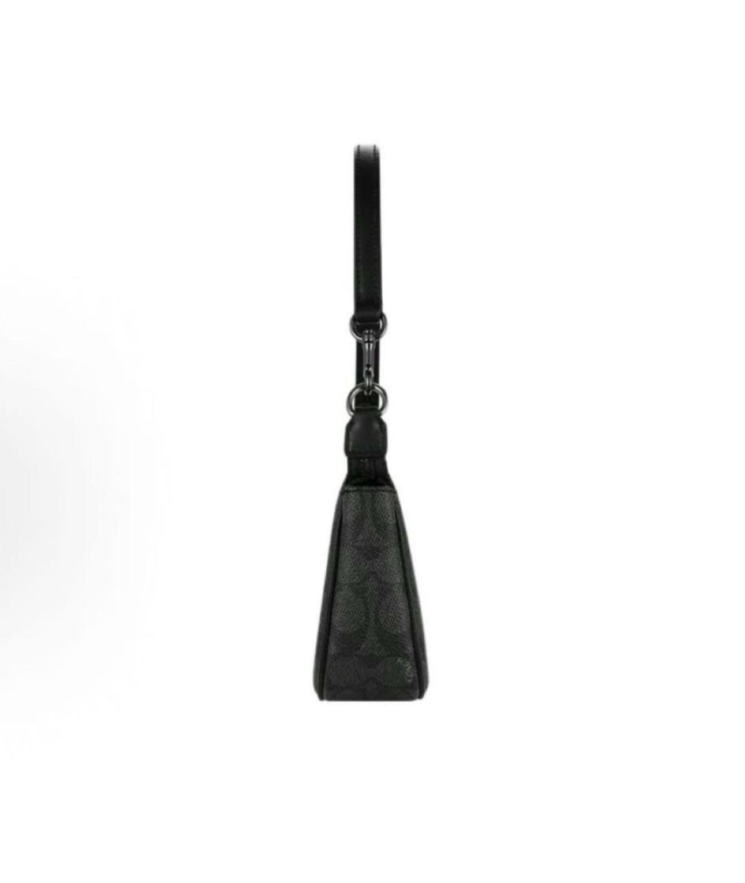 COACH Антрацитовая сумка через плечо из искусственной кожи, фото 3