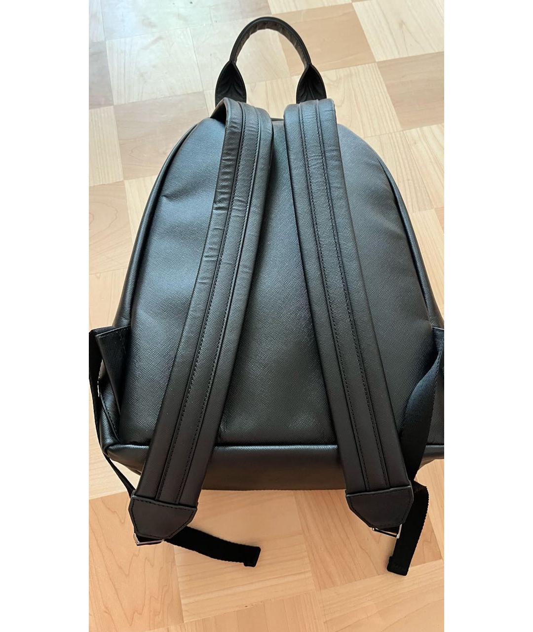 KITON Черный кожаный рюкзак, фото 3