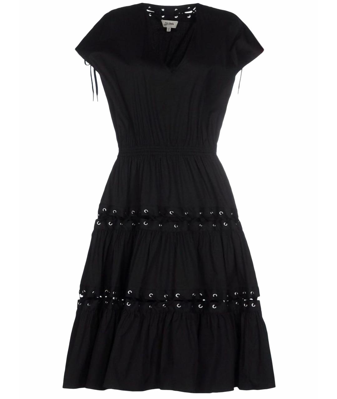 JEAN PAUL GAULTIER Черное хлопковое коктейльное платье, фото 1