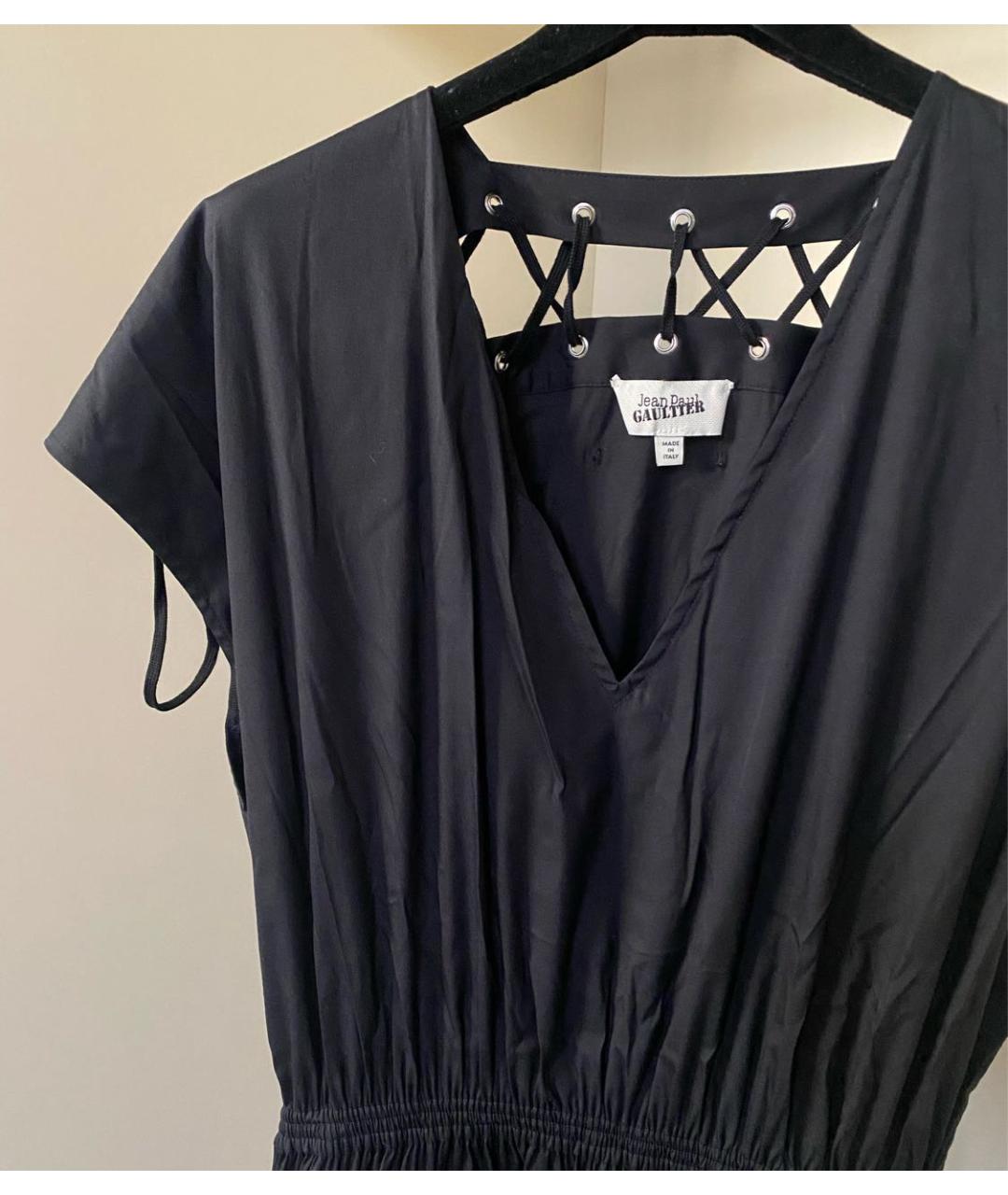 JEAN PAUL GAULTIER Черное хлопковое коктейльное платье, фото 6