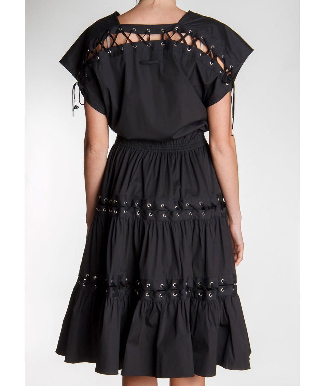 JEAN PAUL GAULTIER Черное хлопковое коктейльное платье, фото 4