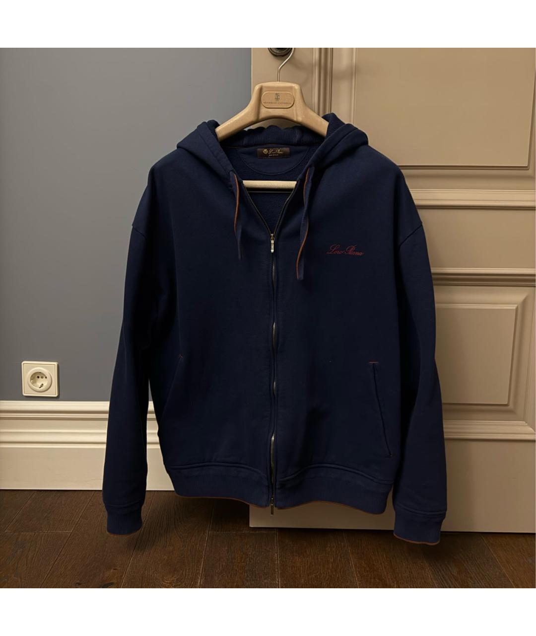 LORO PIANA Синий хлопковый спортивный костюм, фото 7