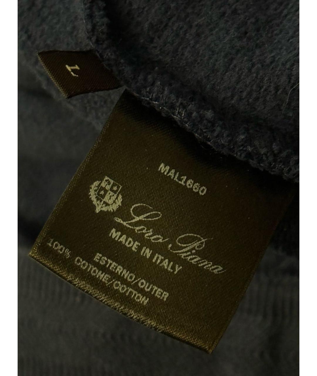 LORO PIANA Синий хлопковый спортивный костюм, фото 5