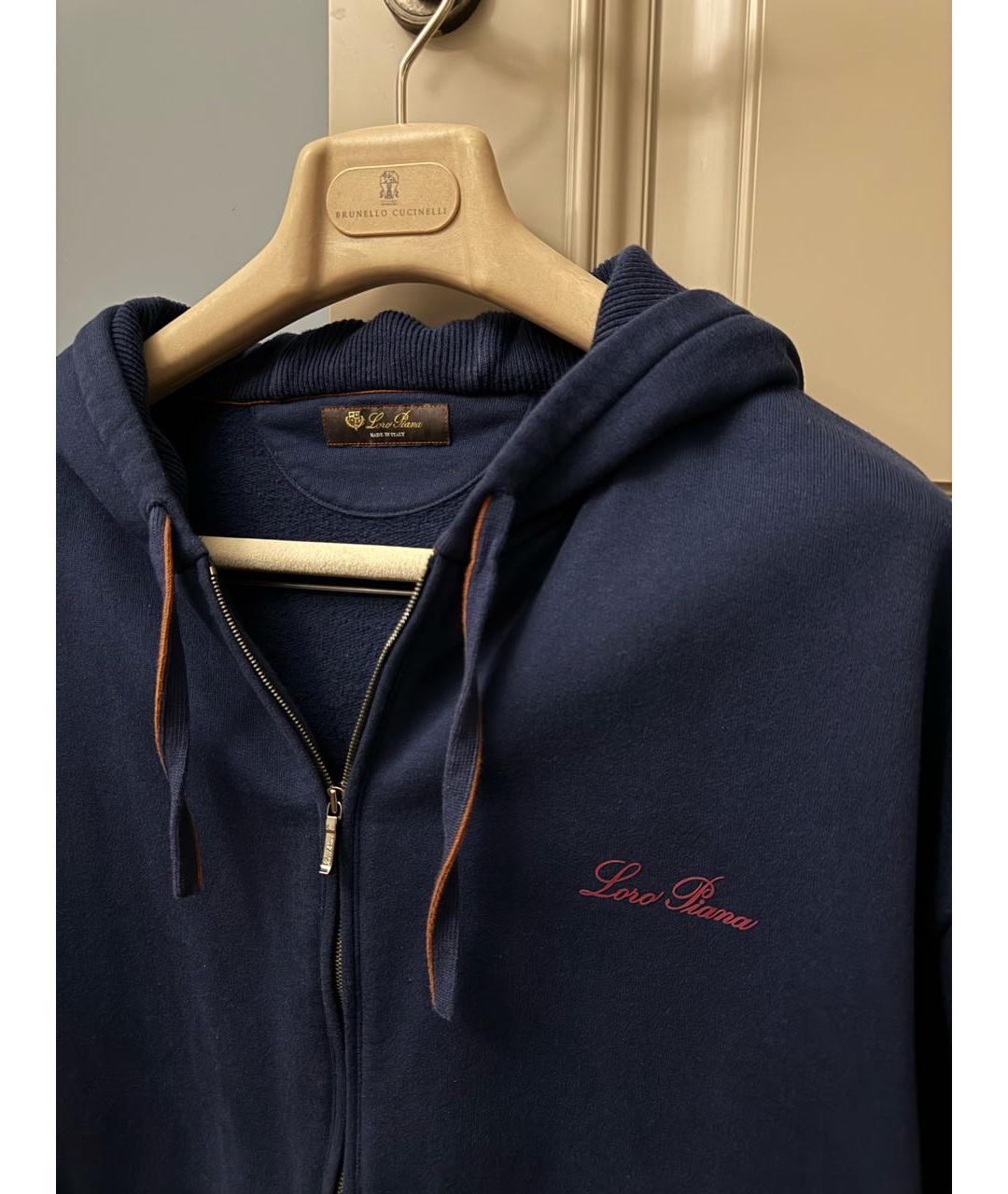 LORO PIANA Синий хлопковый спортивный костюм, фото 3