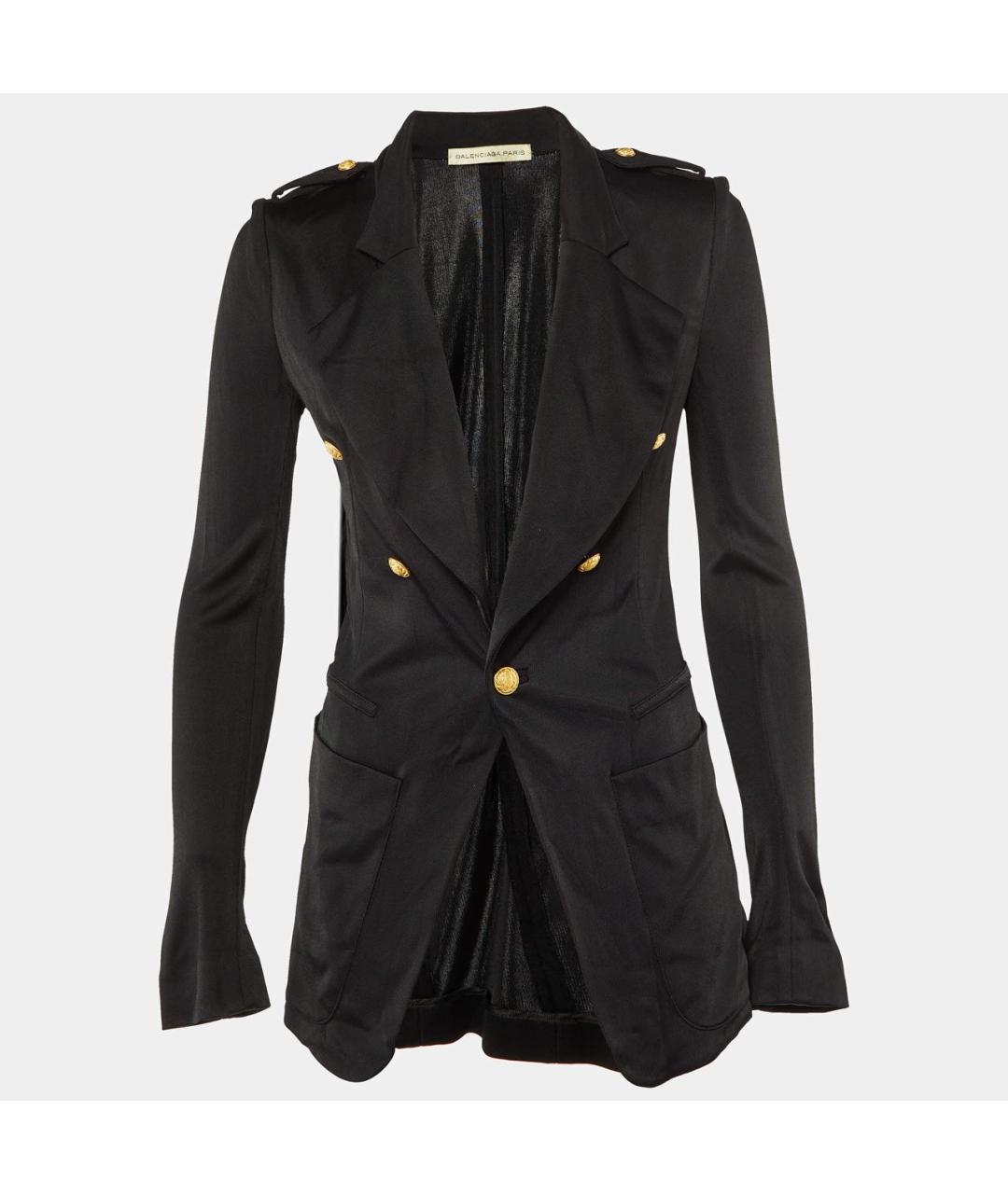 BALENCIAGA Черный вискозный жакет/пиджак, фото 8