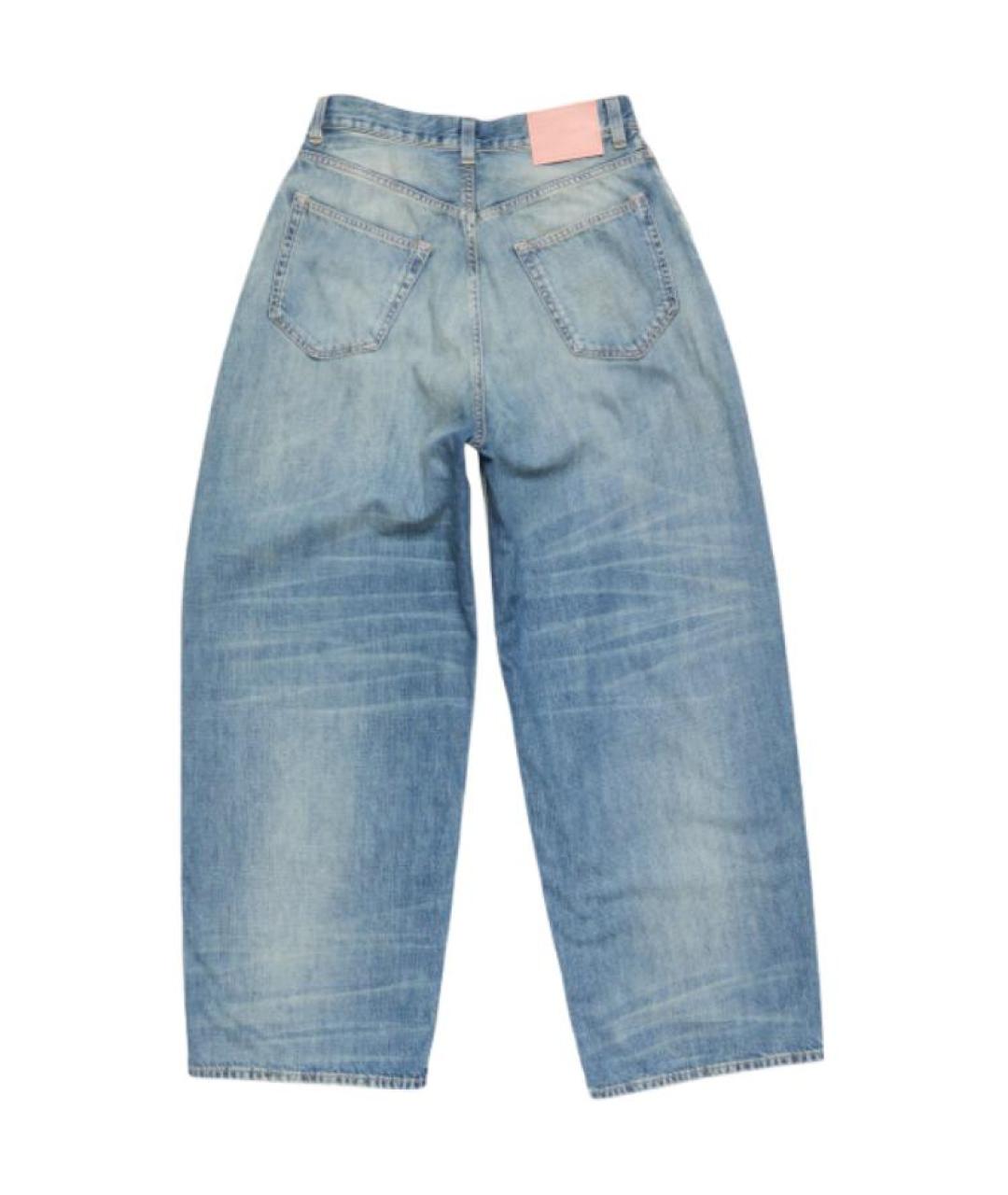 ACNE STUDIOS Синие хлопковые прямые джинсы, фото 2