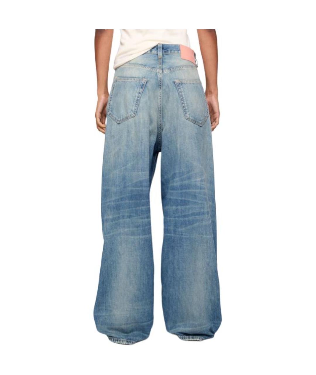 ACNE STUDIOS Синие хлопковые прямые джинсы, фото 5