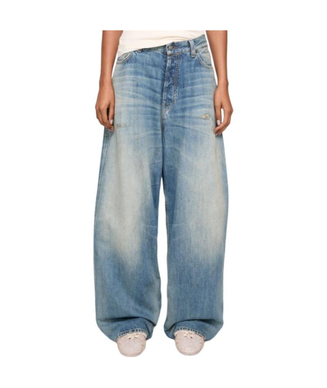 ACNE STUDIOS Синие хлопковые прямые джинсы, фото 4