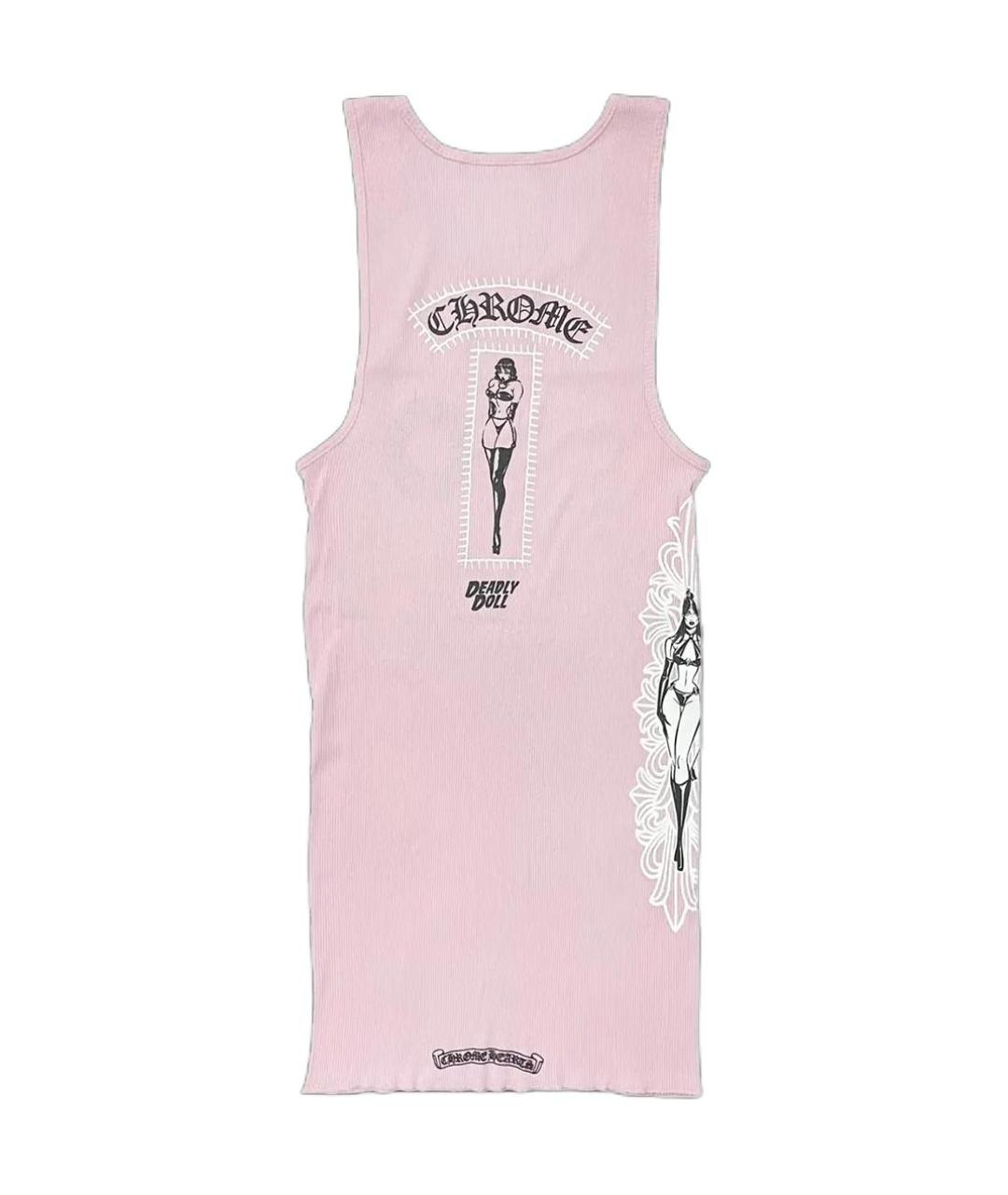 CHROME HEARTS Розовая майка, фото 2