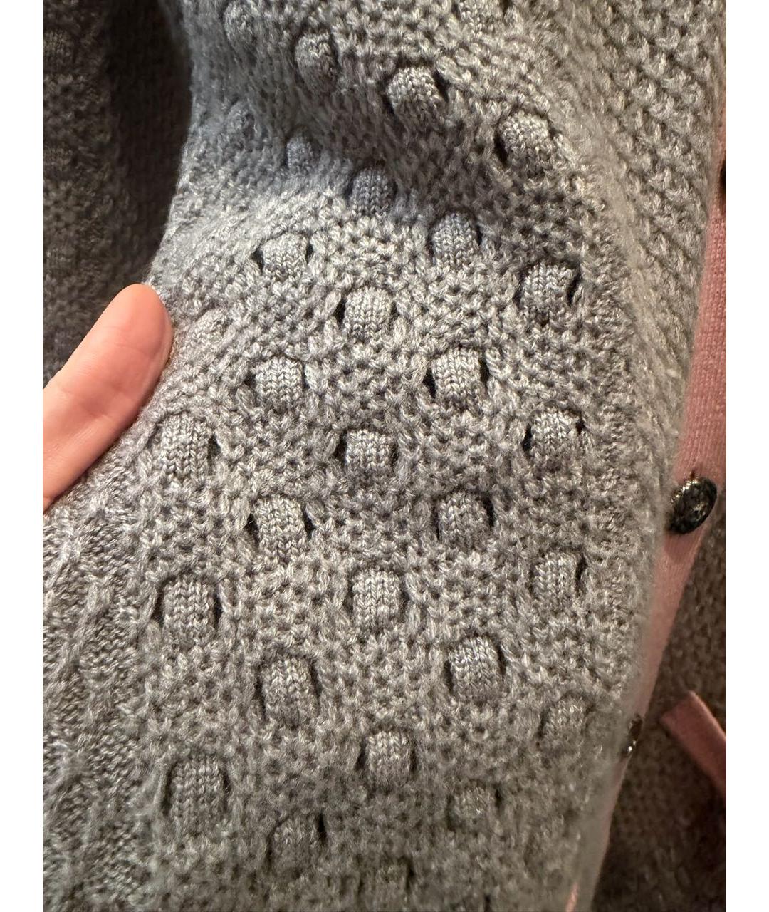 CHANEL Серый кашемировый кардиган, фото 2