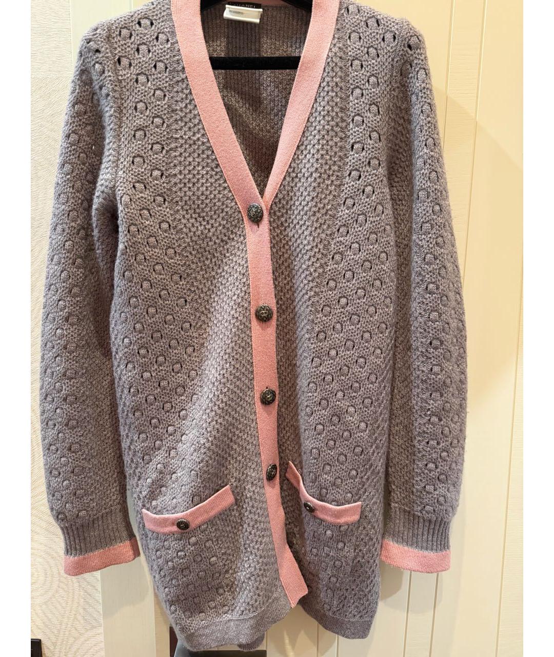 CHANEL Серый кашемировый кардиган, фото 6