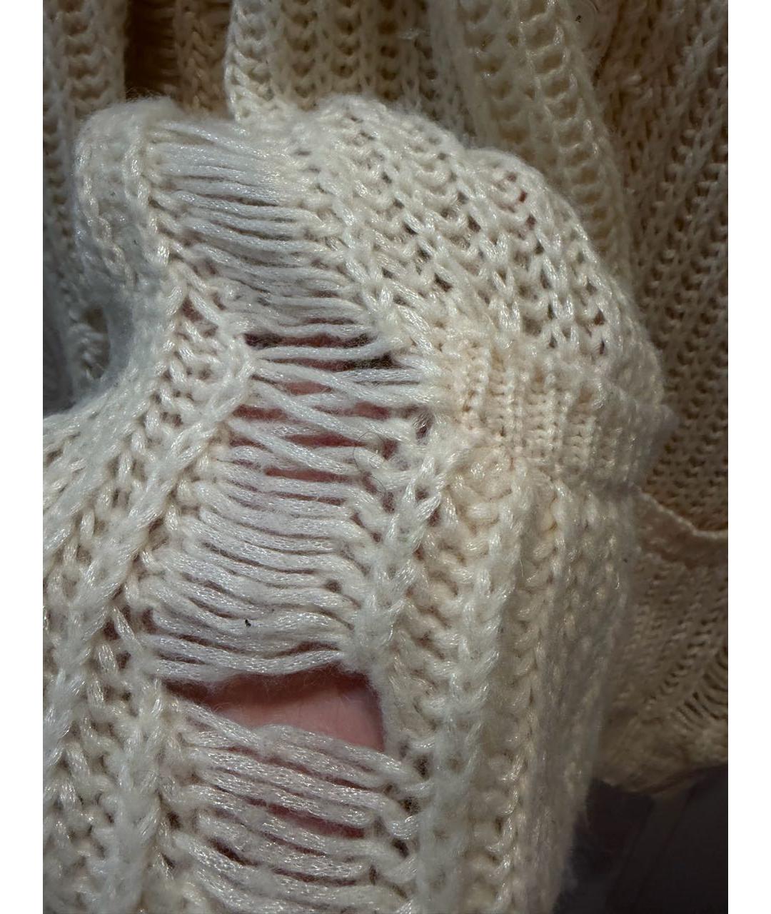 SAINT LAURENT Бежевый шерстяной кардиган, фото 3