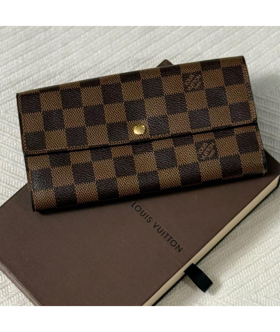 LOUIS VUITTON Коричневый кошелек, фото 2